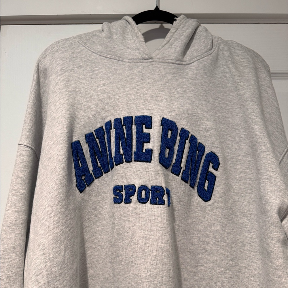 Auth.💙 ANINE Bing RARE Tyler Crewneck in “Heather Gray” Size Large 🩶💙 - Picture 2 of 14